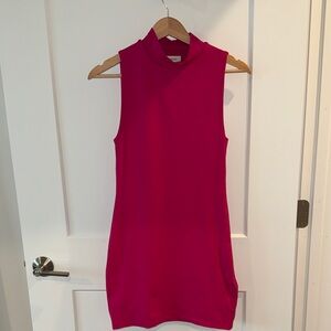 Aritzia Sleeveless High Neck Pink Dress